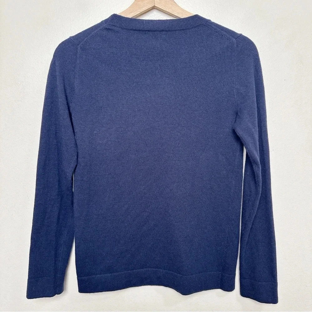 J.crew Womens Xsmall Crew Neck Navy Wool Teddie Sweater